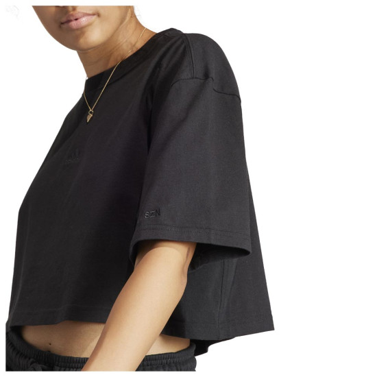 Adidas Γυναικεία κοντομάνικη μπλούζα All SZN Loose Crop Tee